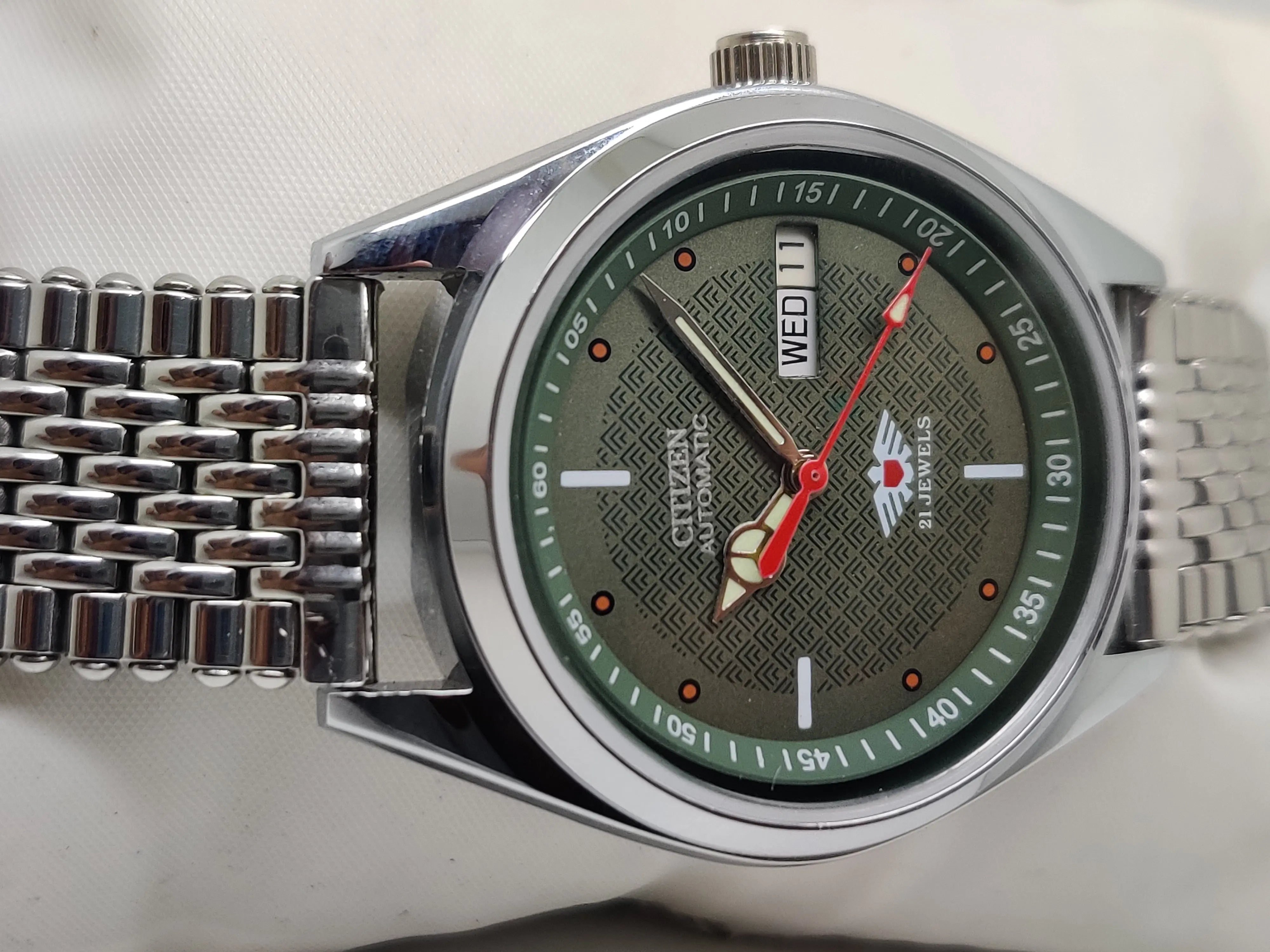 Citizen Automatic 8200 Movement stainless steel Japan Made 21 Jewels Men s Wrist Watch National Watches
