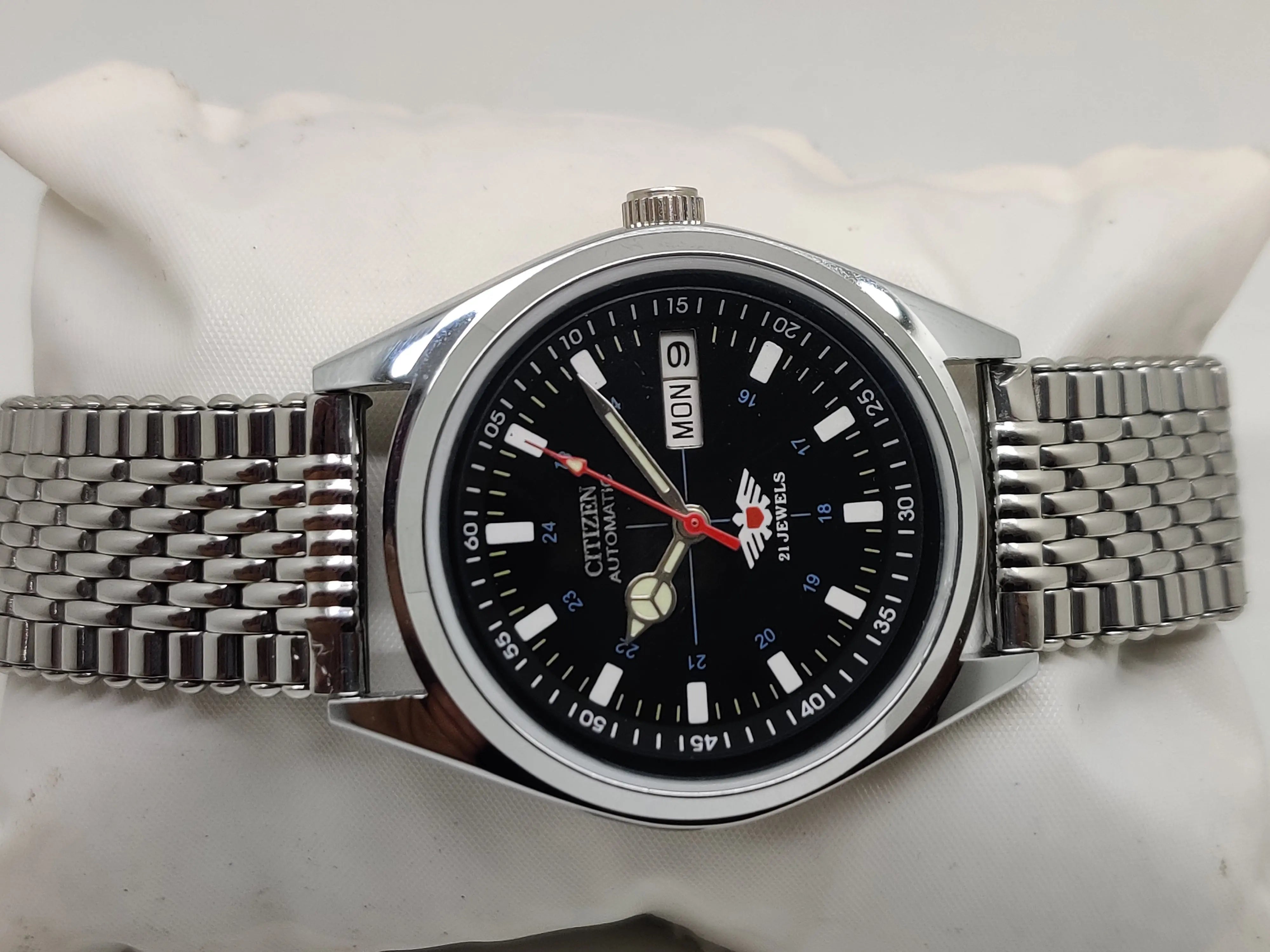 Citizen Automatic 8200 Movement stainless steel Japan Made 21 Jewels Men s Wrist Watch National Watches