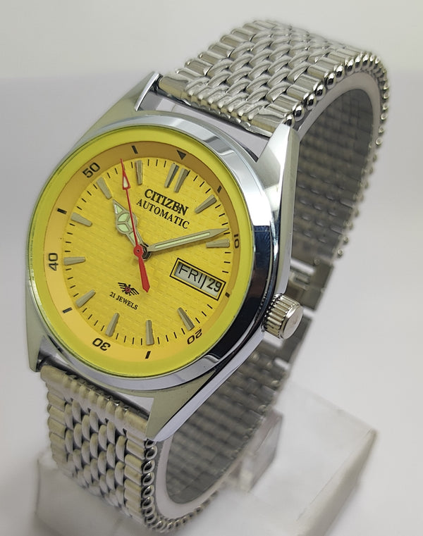 Citizen Automatic 8200 Movement stainless steel Japan Made 21 Jewels Men s Wrist Watch