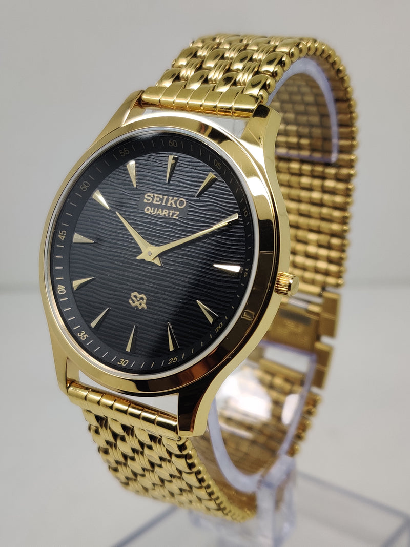 Seiko 5 Black Dial quartz Watch