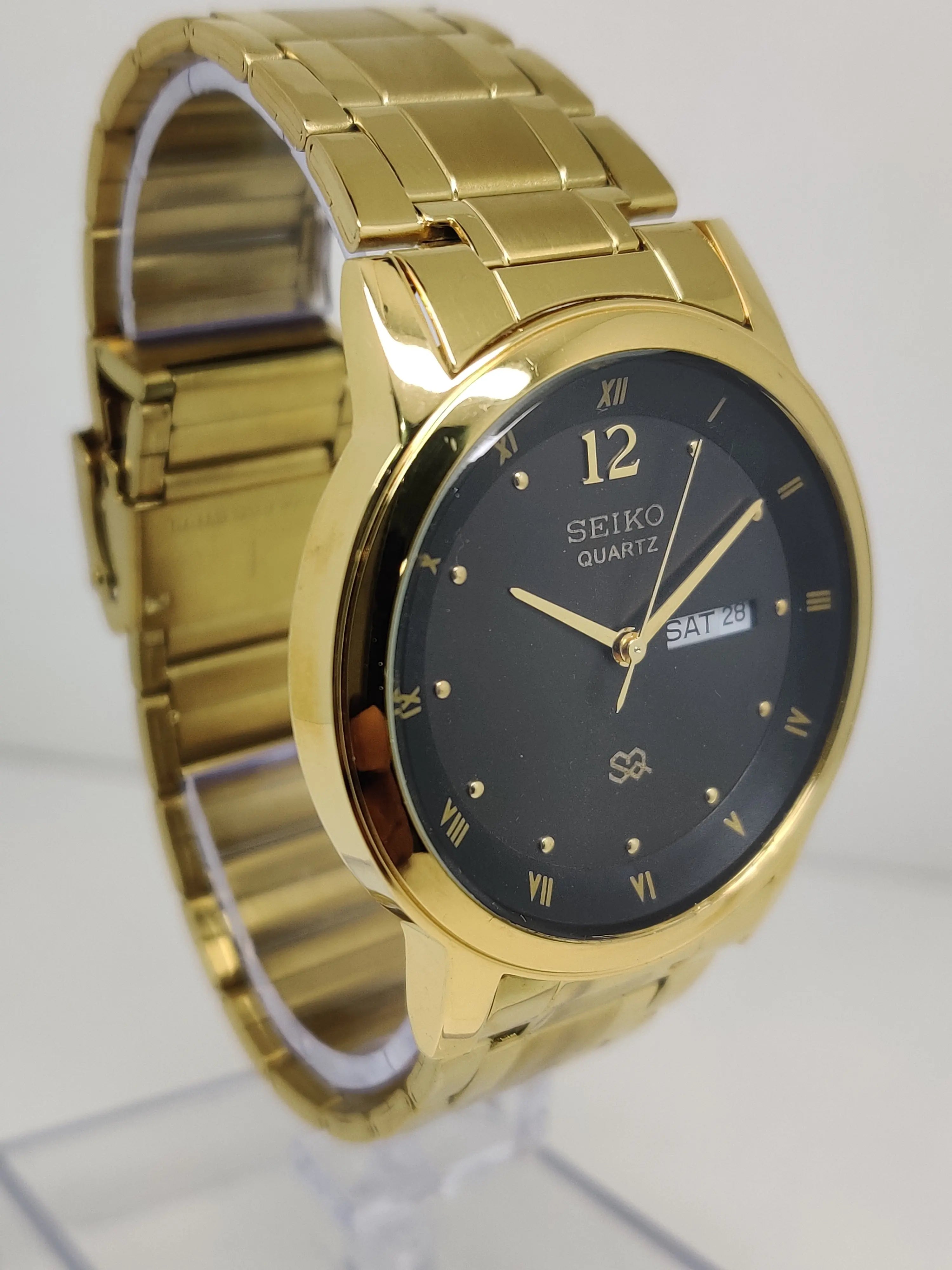 Seiko 5 Black Dial quartz Watch - National Watches