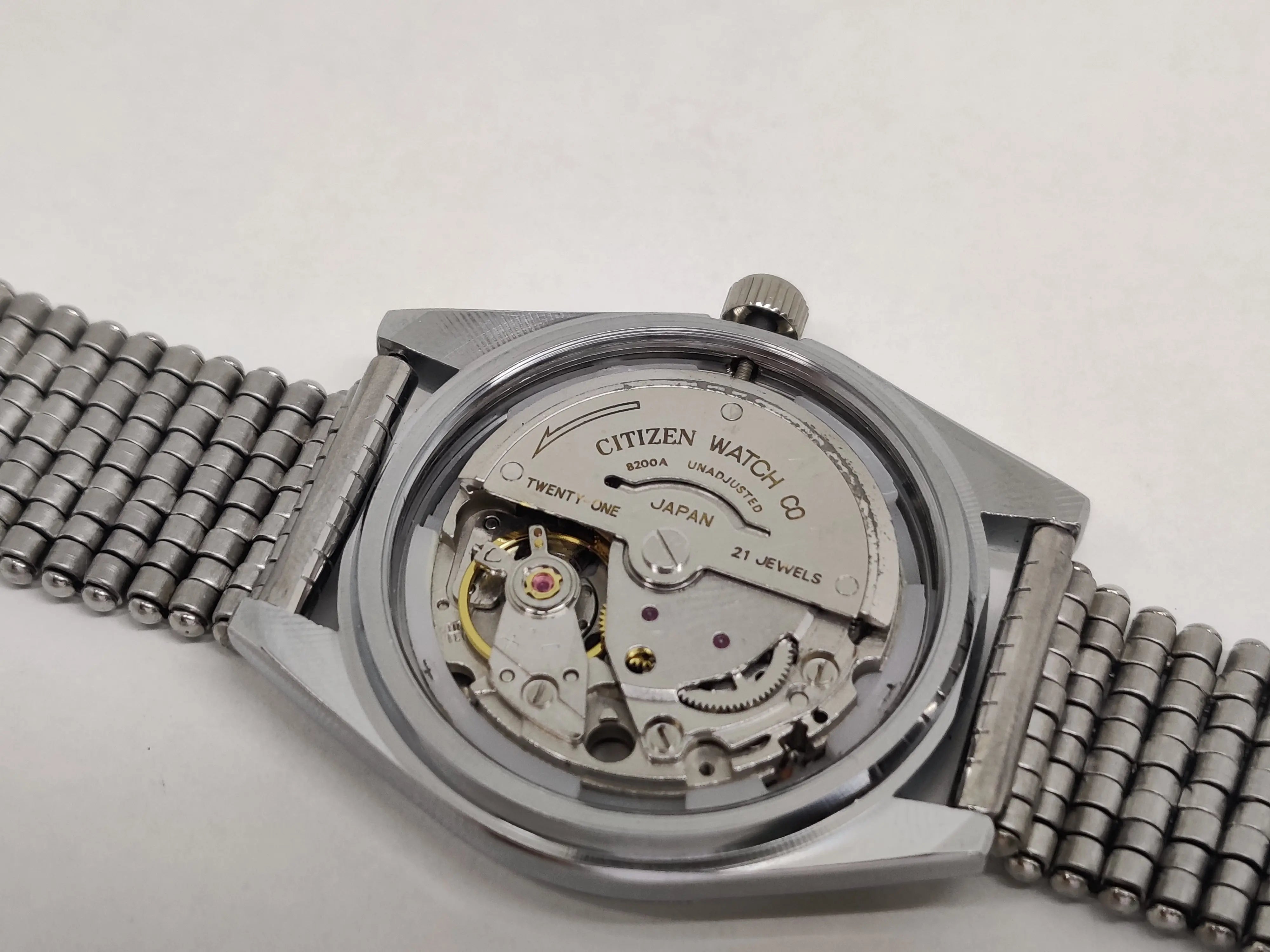 Citizen Automatic 8200 Movement stainless steel Japan Made 21 Jewels Men s Wrist Watch National Watches