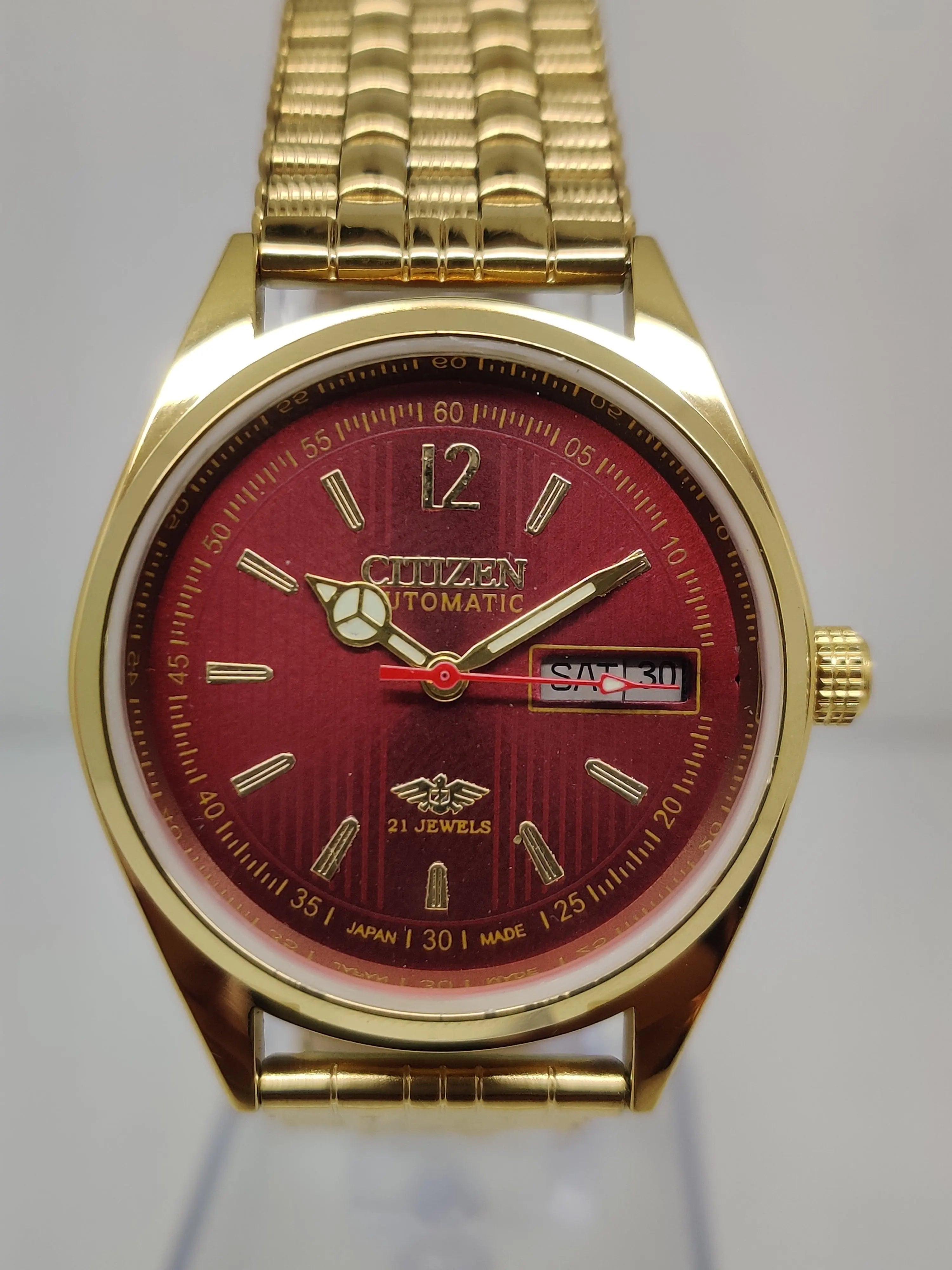 Citizen Automatic 8200 Movement stainless steel Japan Made 21 Jewels Men s Wrist Watch National Watches