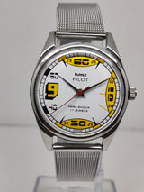 Hmt Pilot Mechanical Handwinding Movement stainless Steel Para Shock 17 Jewels Analog Dial Wrist Watch For Men