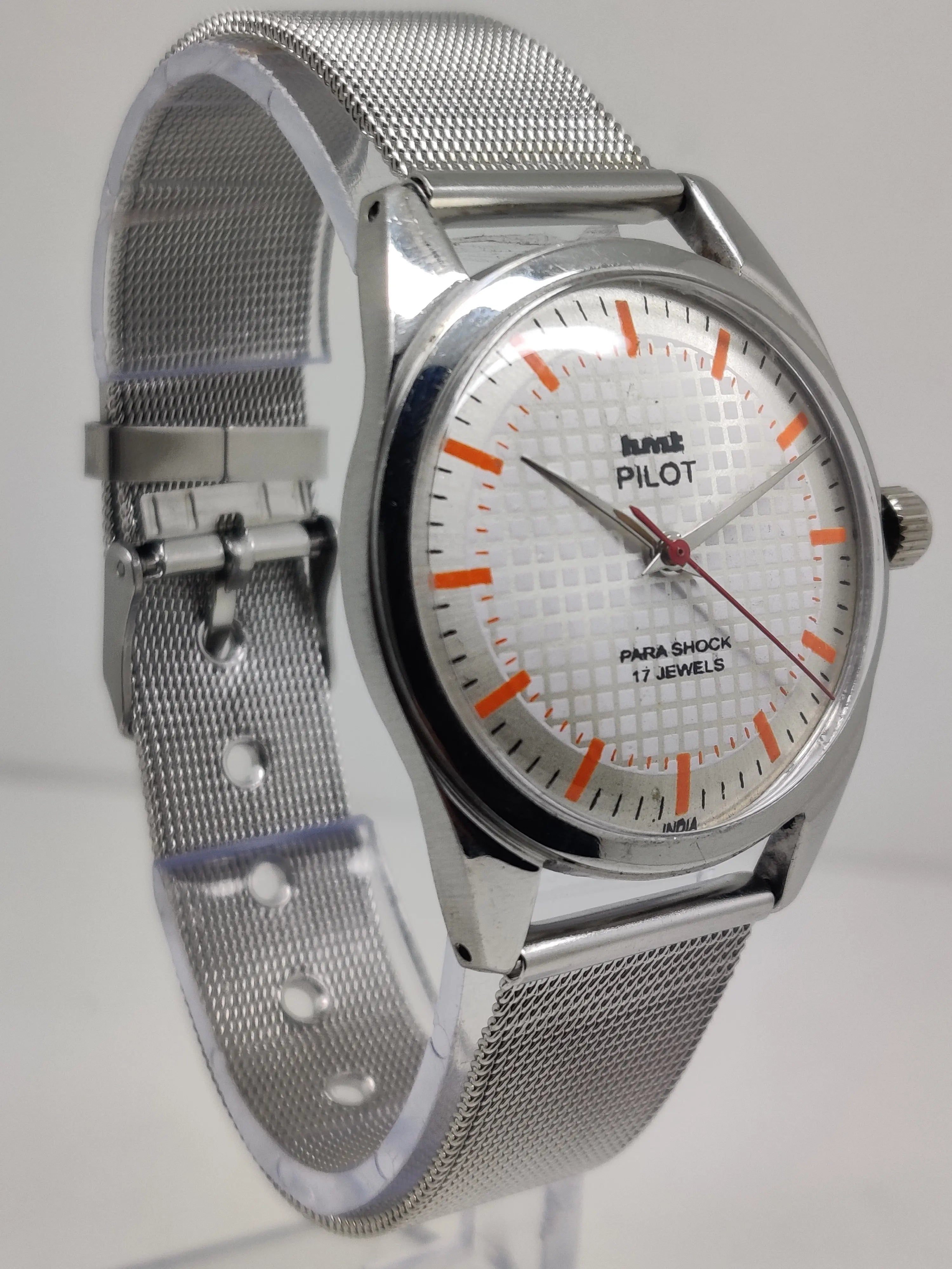 Hmt Pilot Mechanical Handwinding Movement stainless Steel Para Shock 17 Jewels Analog Dial Wrist Watch For Men National Watches