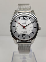 Hmt Pilot Mechanical Handwinding Movement stainless Steel Para Shock 17 Jewels Analog Dial Wrist Watch For Men