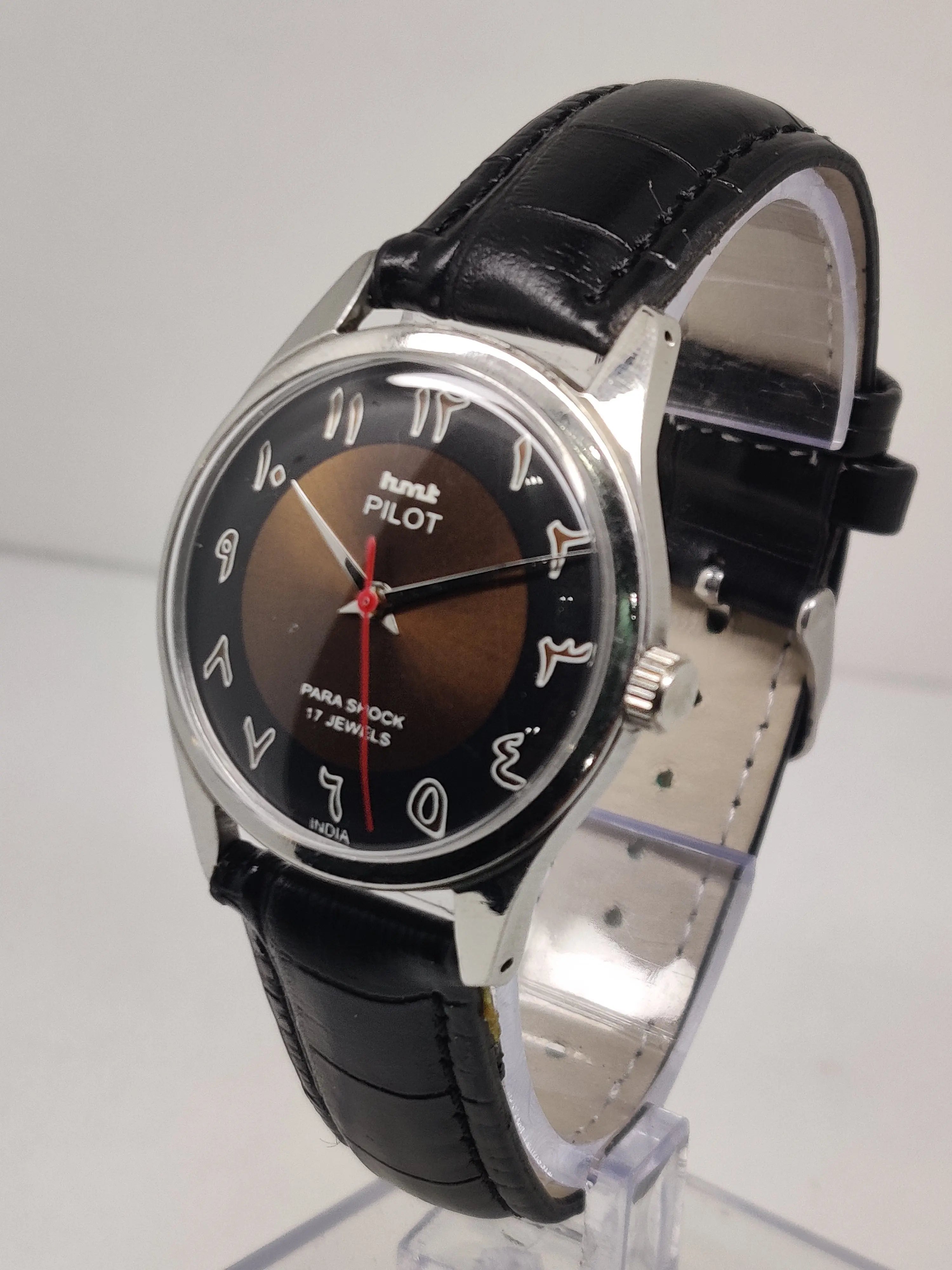 Hmt Pilot Mechanical Handwinding Movement stainless Steel Para Shock 17 Jewels Analog Dial Wrist Watch For Men National Watches