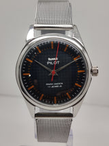 Hmt Pilot Mechanical Handwinding Movement stainless Steel Para Shock 17 Jewels Analog Dial Wrist Watch For Men