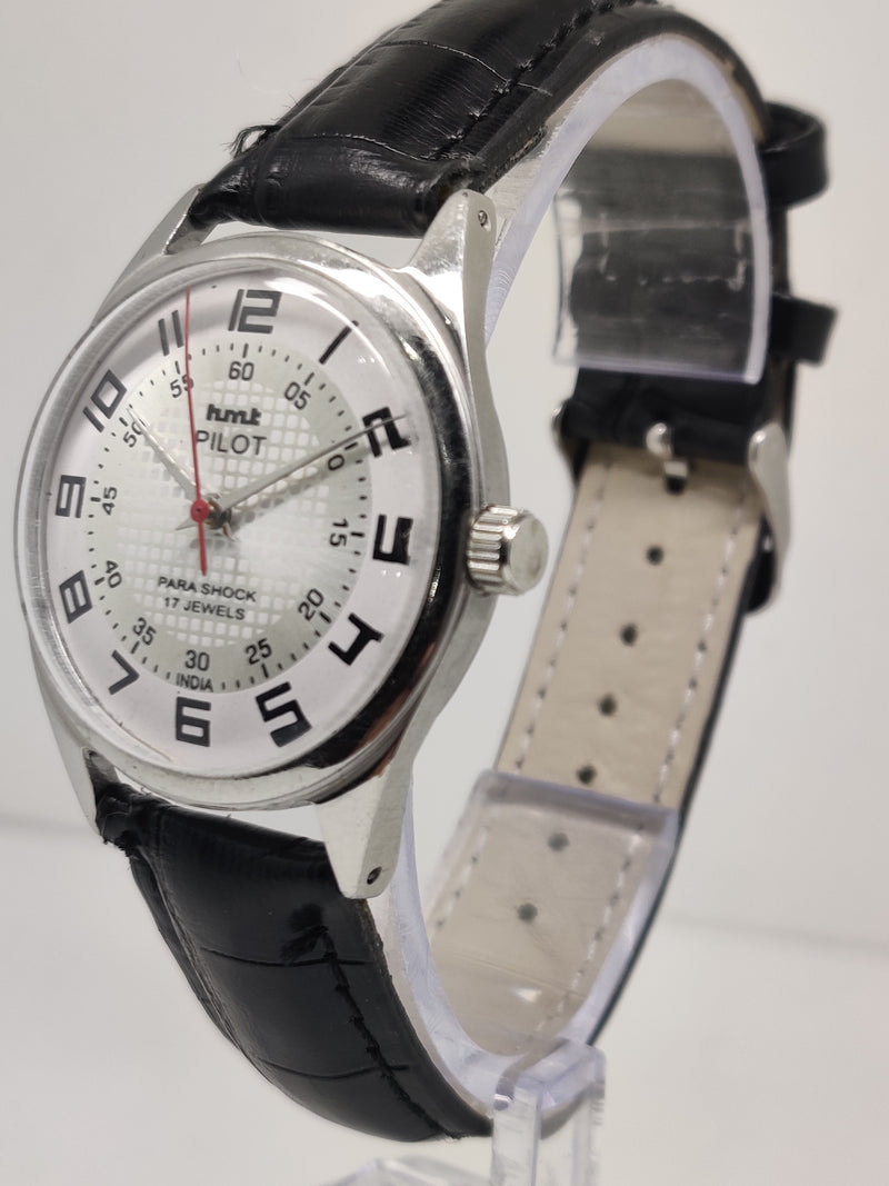 Hmt Pilot Mechanical Handwinding Movement stainless Steel Para Shock 17 Jewels Analog Dial Wrist Watch For Men