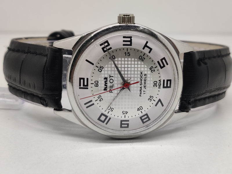 Hmt Pilot Mechanical Handwinding Movement stainless Steel Para Shock 17 Jewels Analog Dial Wrist Watch For Men