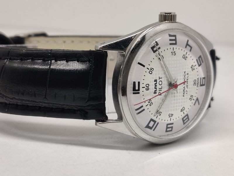 Hmt Pilot Mechanical Handwinding Movement stainless Steel Para Shock 17 Jewels Analog Dial Wrist Watch For Men