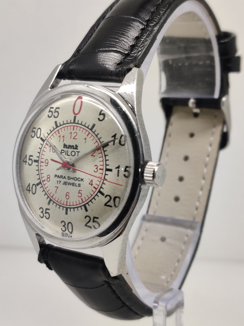 Hmt Pilot Mechanical Handwinding Movement stainless Steel Para Shock 17 Jewels Analog Dial Wrist Watch For Men