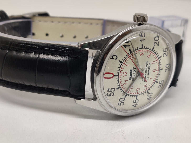 Hmt Pilot Mechanical Handwinding Movement stainless Steel Para Shock 17 Jewels Analog Dial Wrist Watch For Men