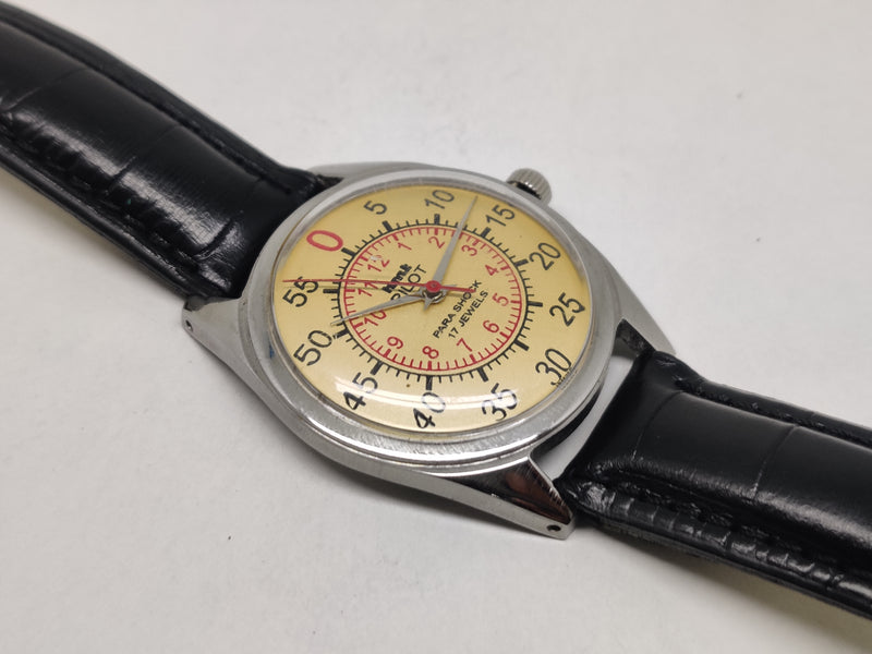 Hmt Pilot Mechanical Handwinding Movement stainless Steel Para Shock 17 Jewels Analog Dial Wrist Watch For Men