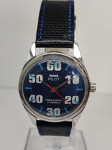 Hmt Pilot Mechanical Handwinding Movement stainless Steel Para Shock 17 Jewels Analog Dial Wrist Watch For Men