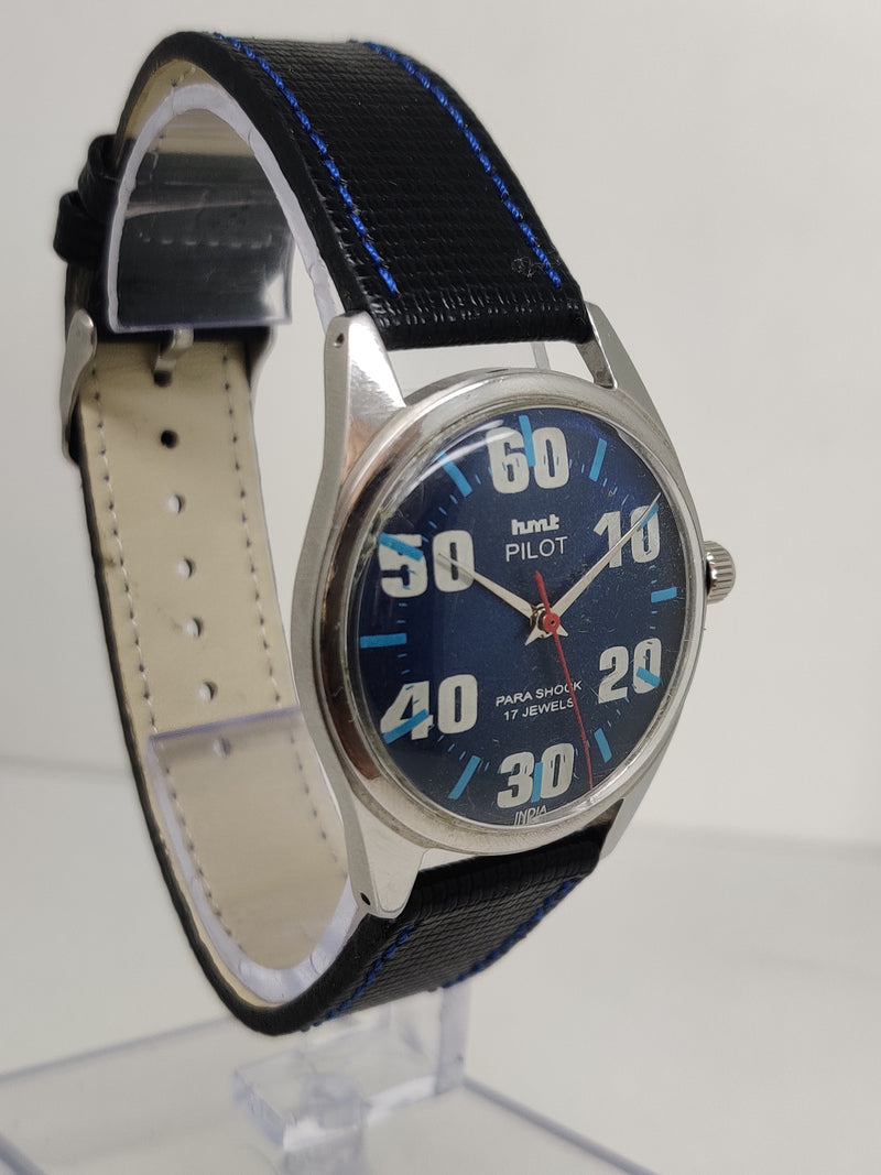 Hmt Pilot Mechanical Handwinding Movement stainless Steel Para Shock 17 Jewels Analog Dial Wrist Watch For Men