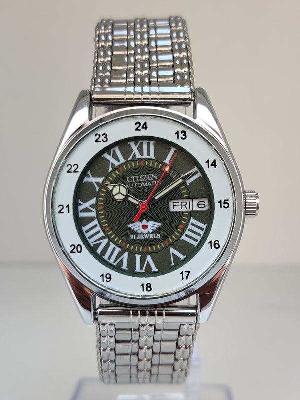 Citizen Automatic 8200 Movement stainless steel Japan Made 21 Jewels Men s Wrist Watch