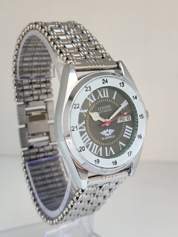 Citizen Automatic 8200 Movement stainless steel Japan Made 21 Jewels Men s Wrist Watch
