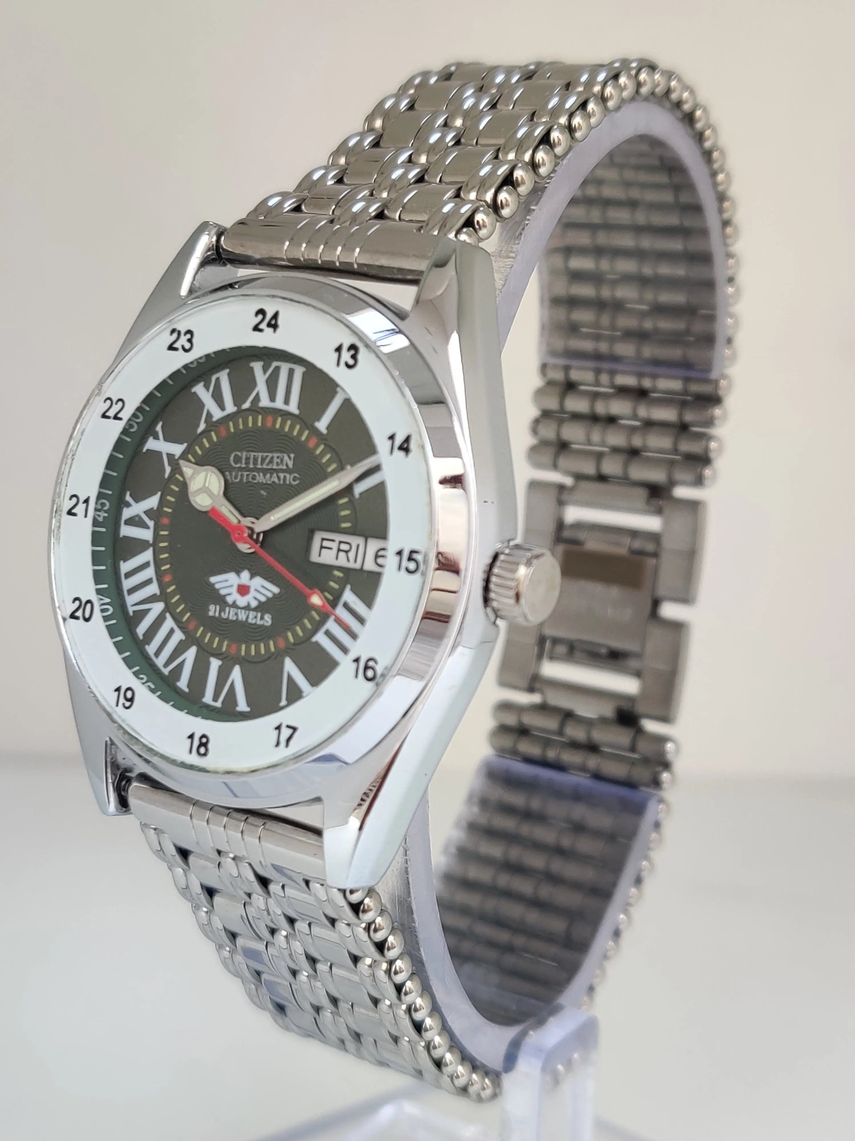 Citizen Automatic 8200 Movement stainless steel Japan Made 21 Jewels Men s Wrist Watch National Watches
