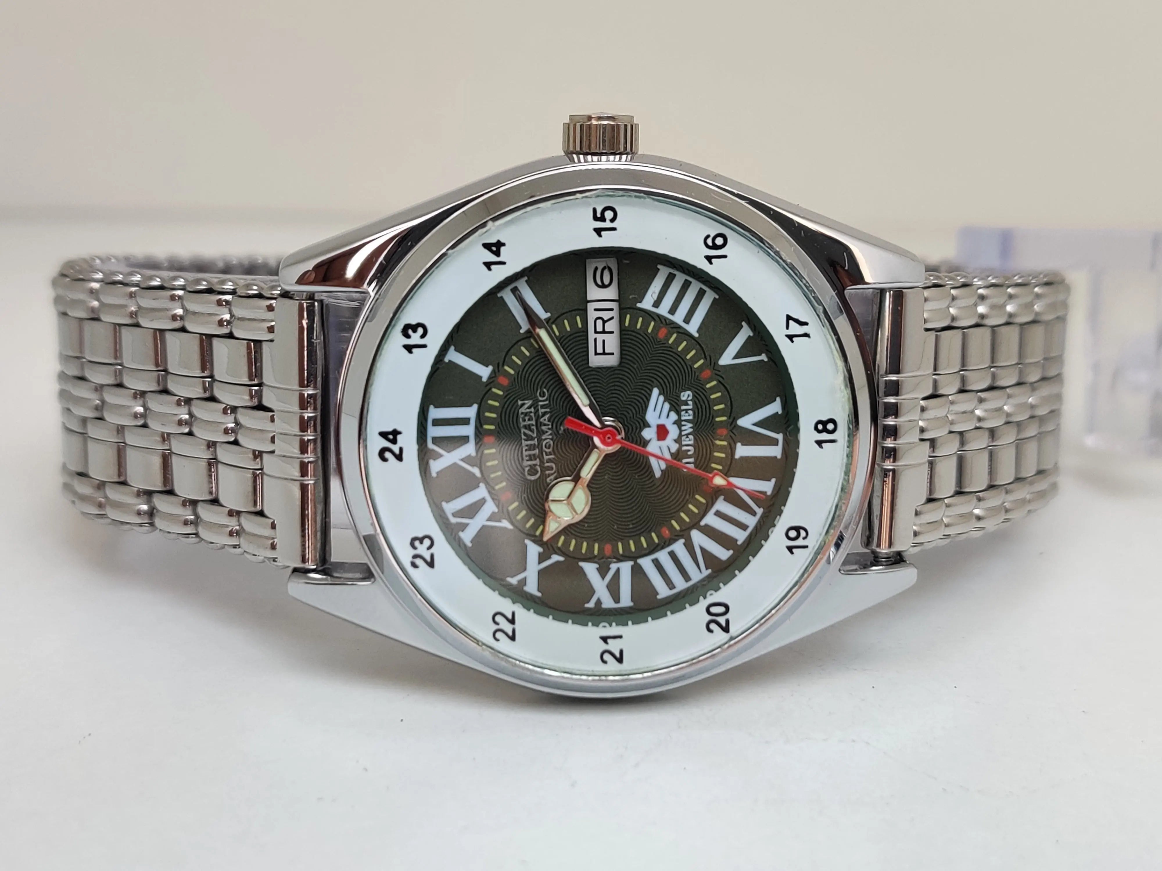 Citizen Automatic 8200 Movement stainless steel Japan Made 21 Jewels Men s Wrist Watch National Watches