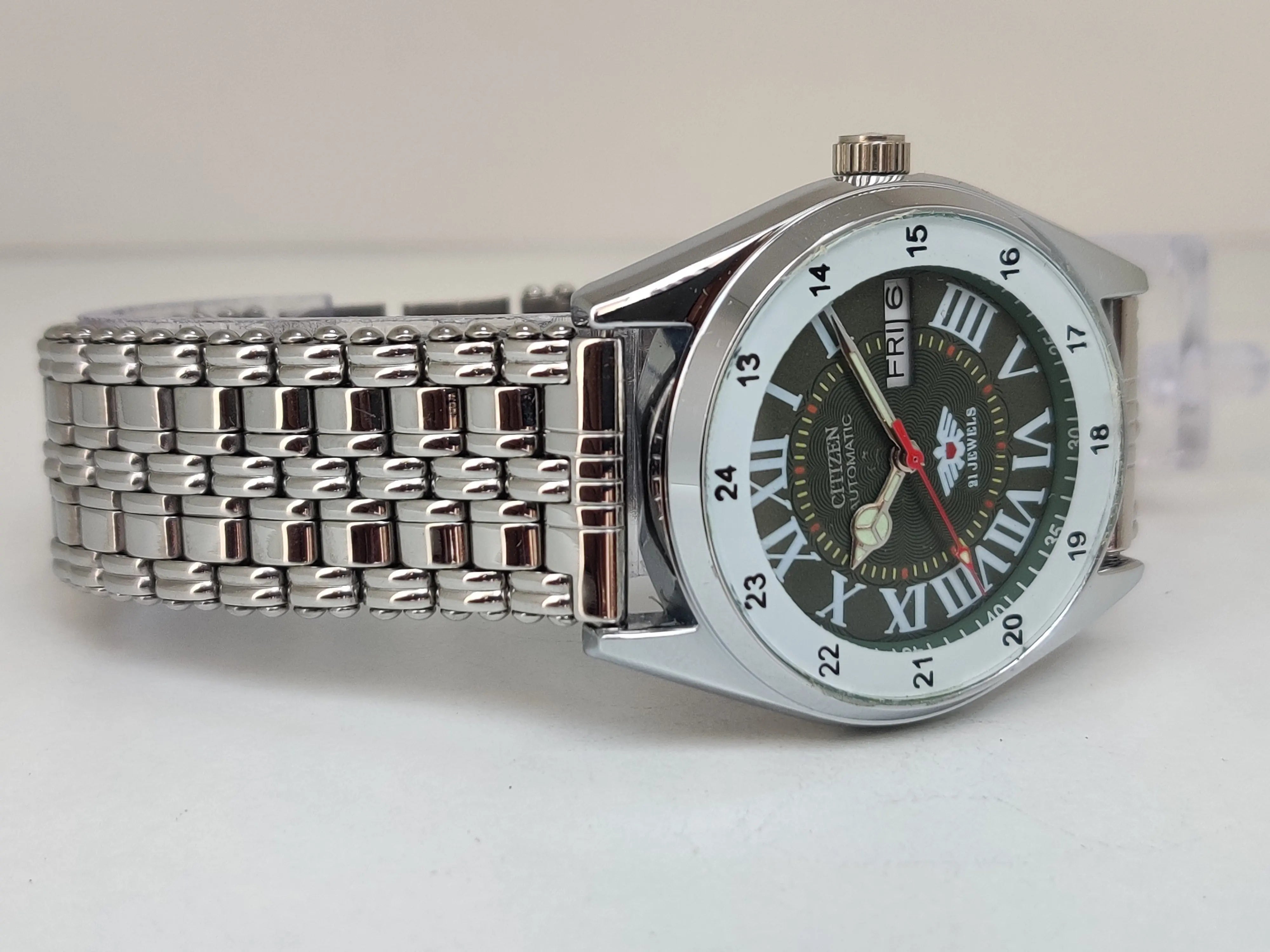 Citizen Automatic 8200 Movement stainless steel Japan Made 21 Jewels Men s Wrist Watch National Watches