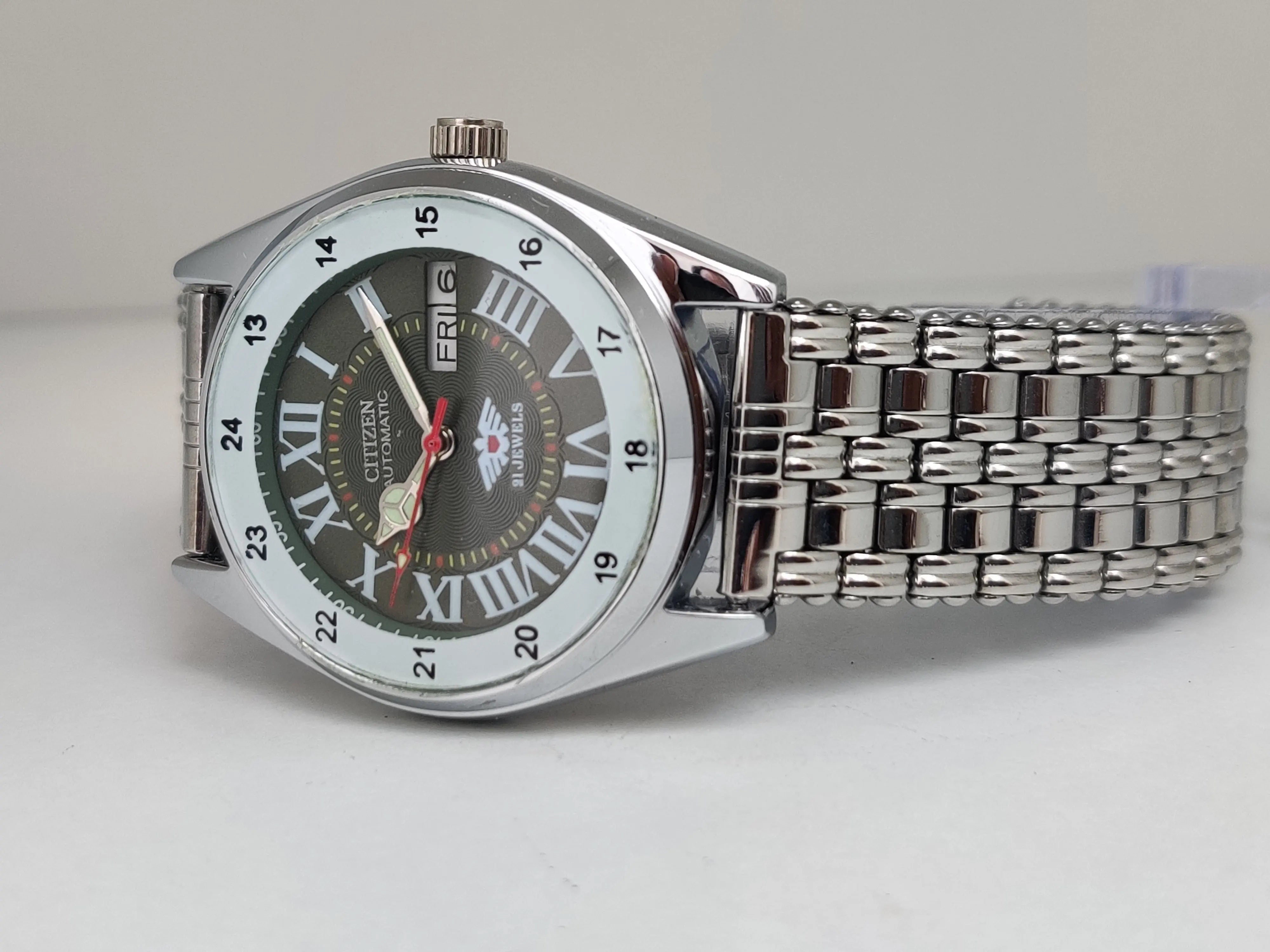 Citizen Automatic 8200 Movement stainless steel Japan Made 21 Jewels Men s Wrist Watch National Watches