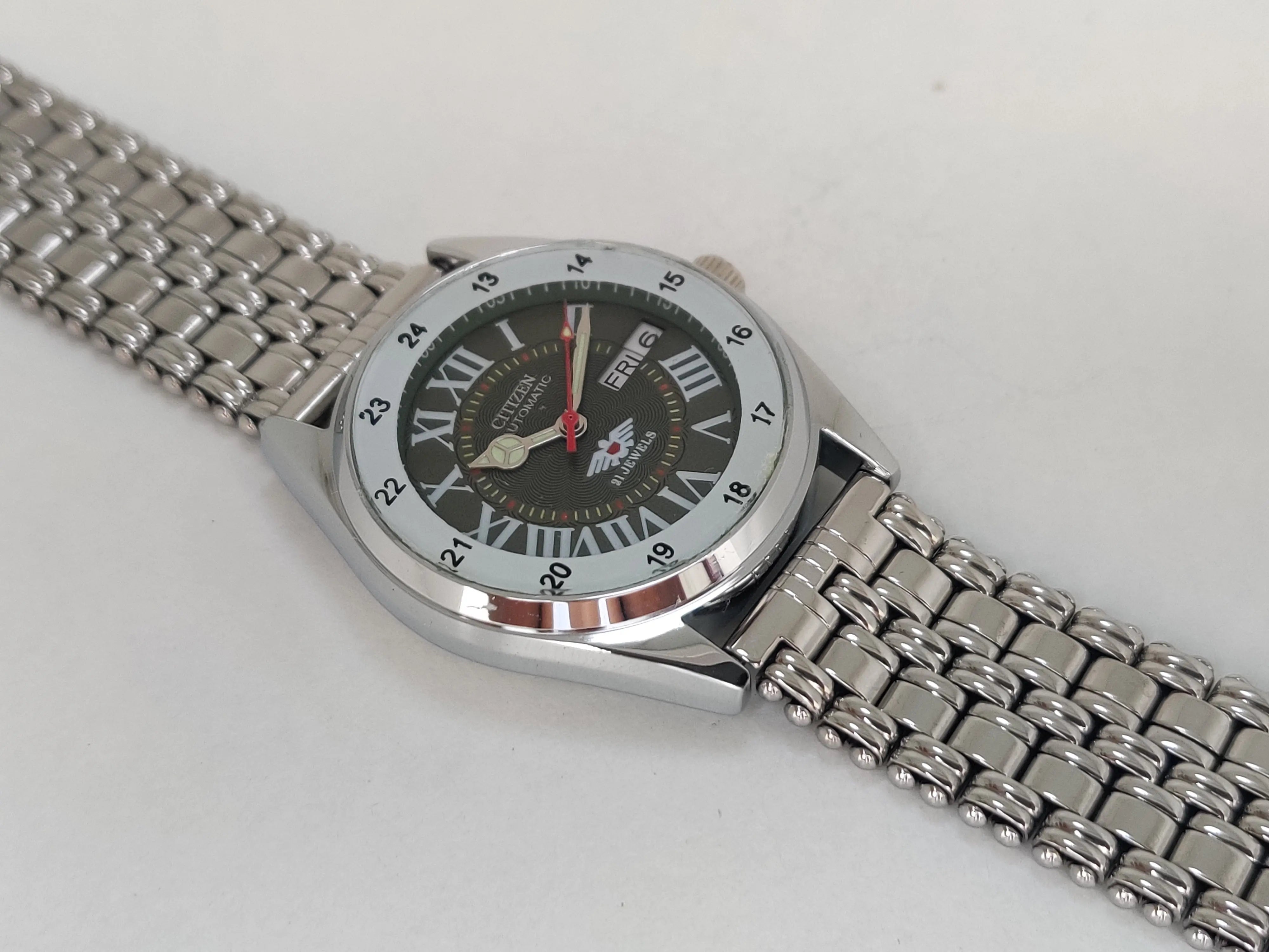 Citizen Automatic 8200 Movement stainless steel Japan Made 21 Jewels Men s Wrist Watch National Watches