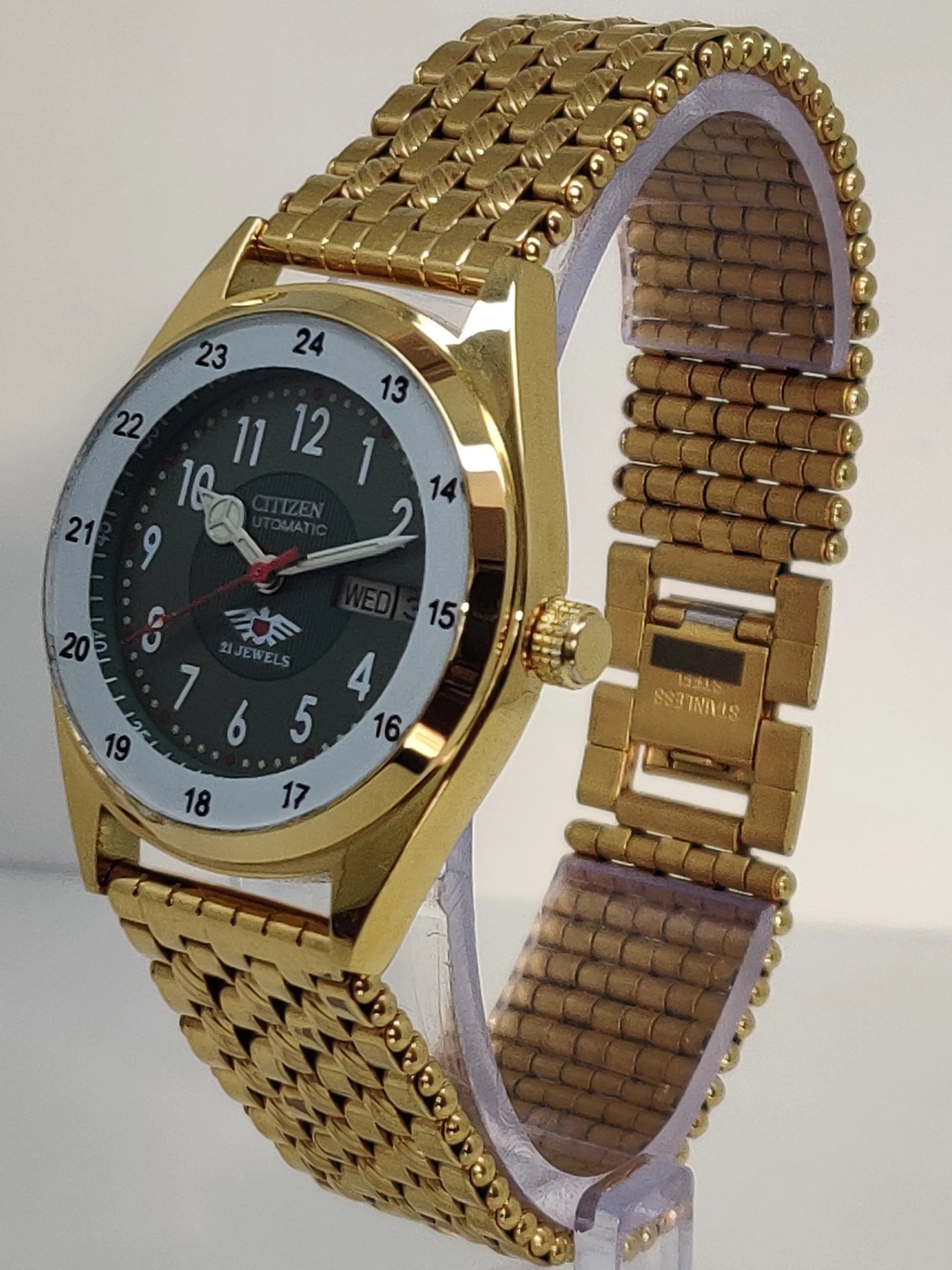 Citizen Automatic 8200 Movement stainless steel Japan Made 21 Jewels Men s Wrist Watch National Watches