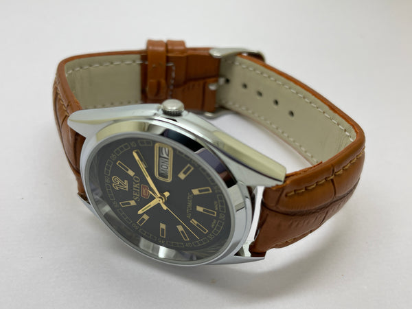Seiko 5 Black Dial Automatic Vintage Watch