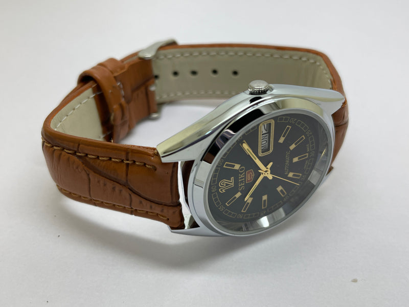 Seiko 5 Black Dial Automatic Vintage Watch