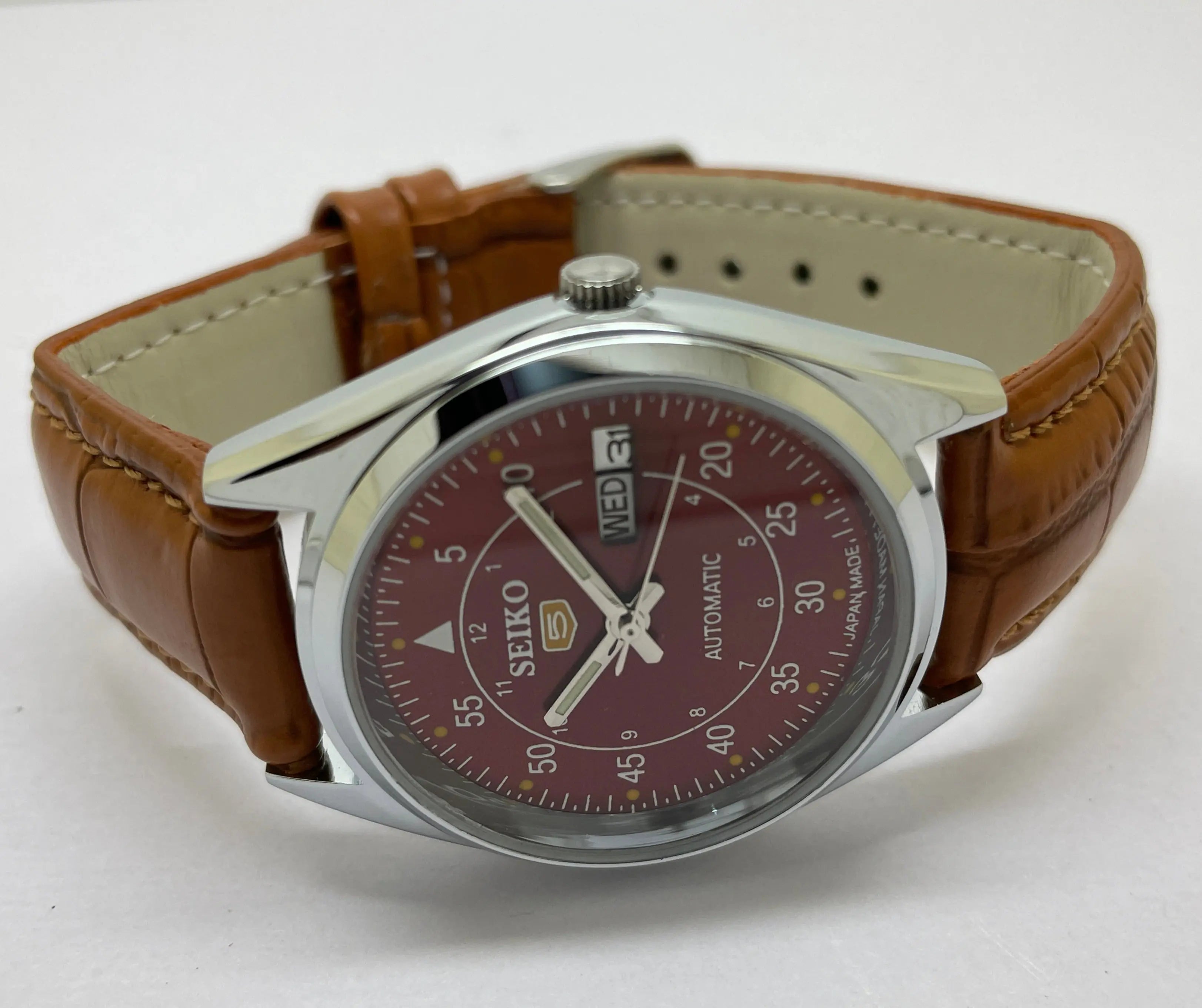 Seiko 5 Black Dial Automatic Vintage Watch National Watches
