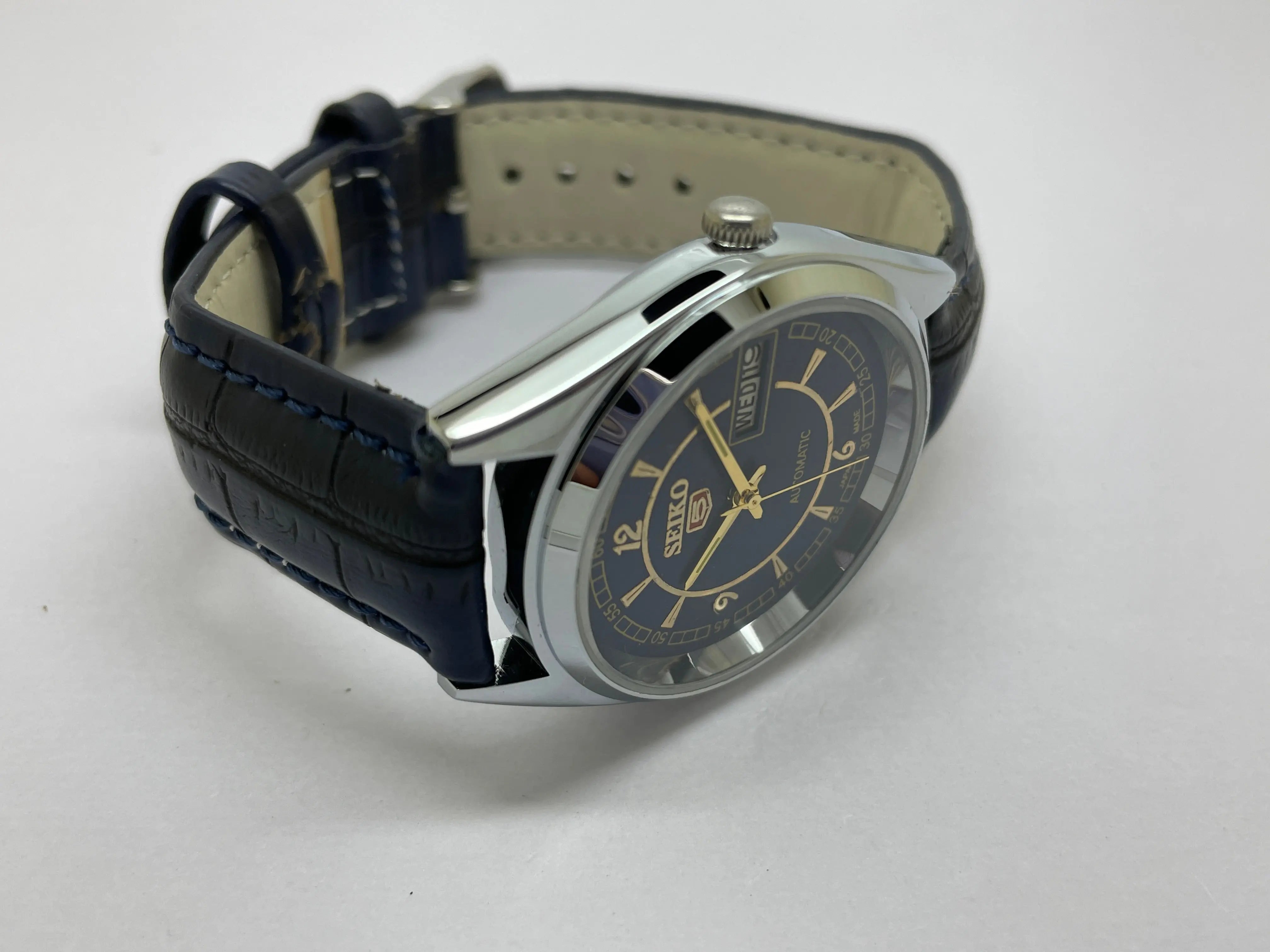 Seiko 5 Black Dial Automatic Vintage Watch National Watches