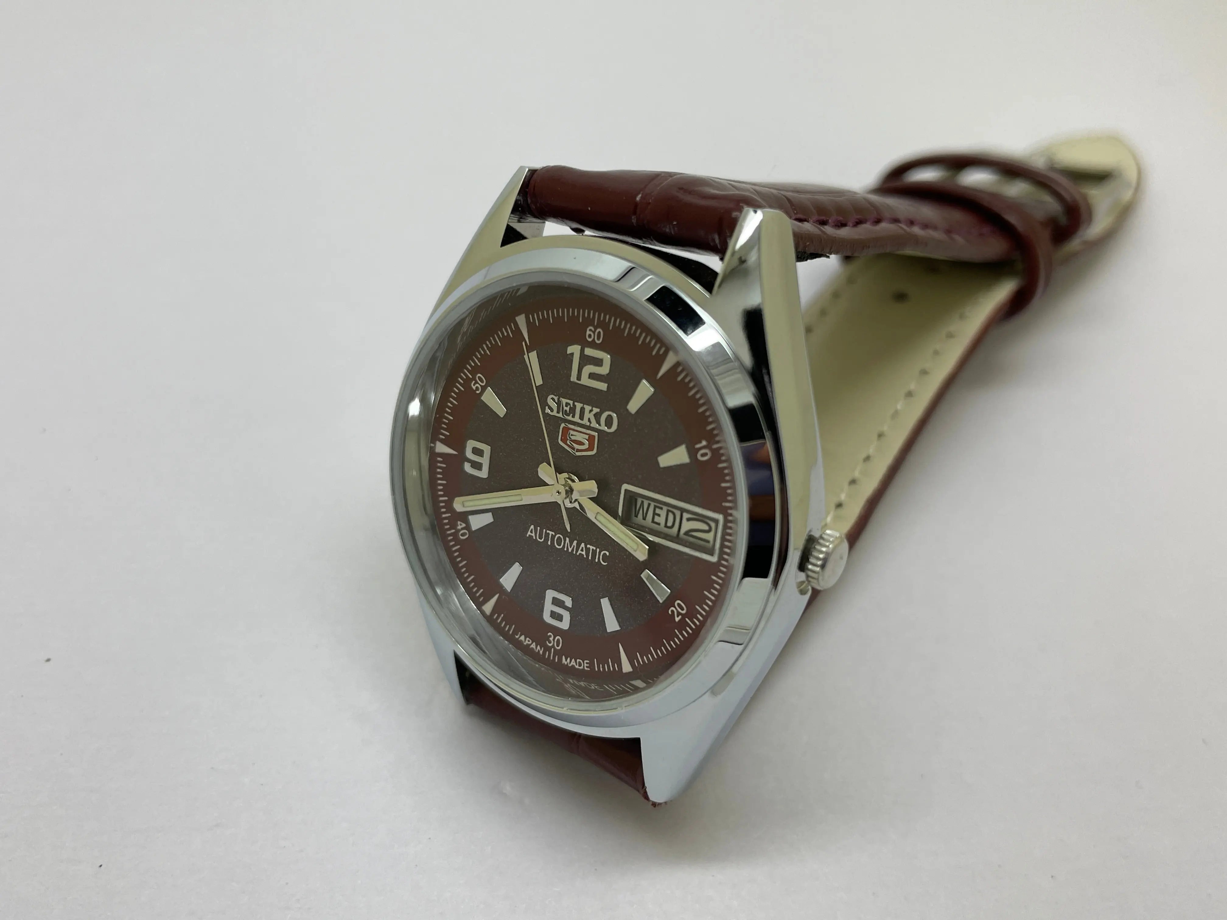 Seiko 5 Black Dial Automatic Vintage Watch National Watches