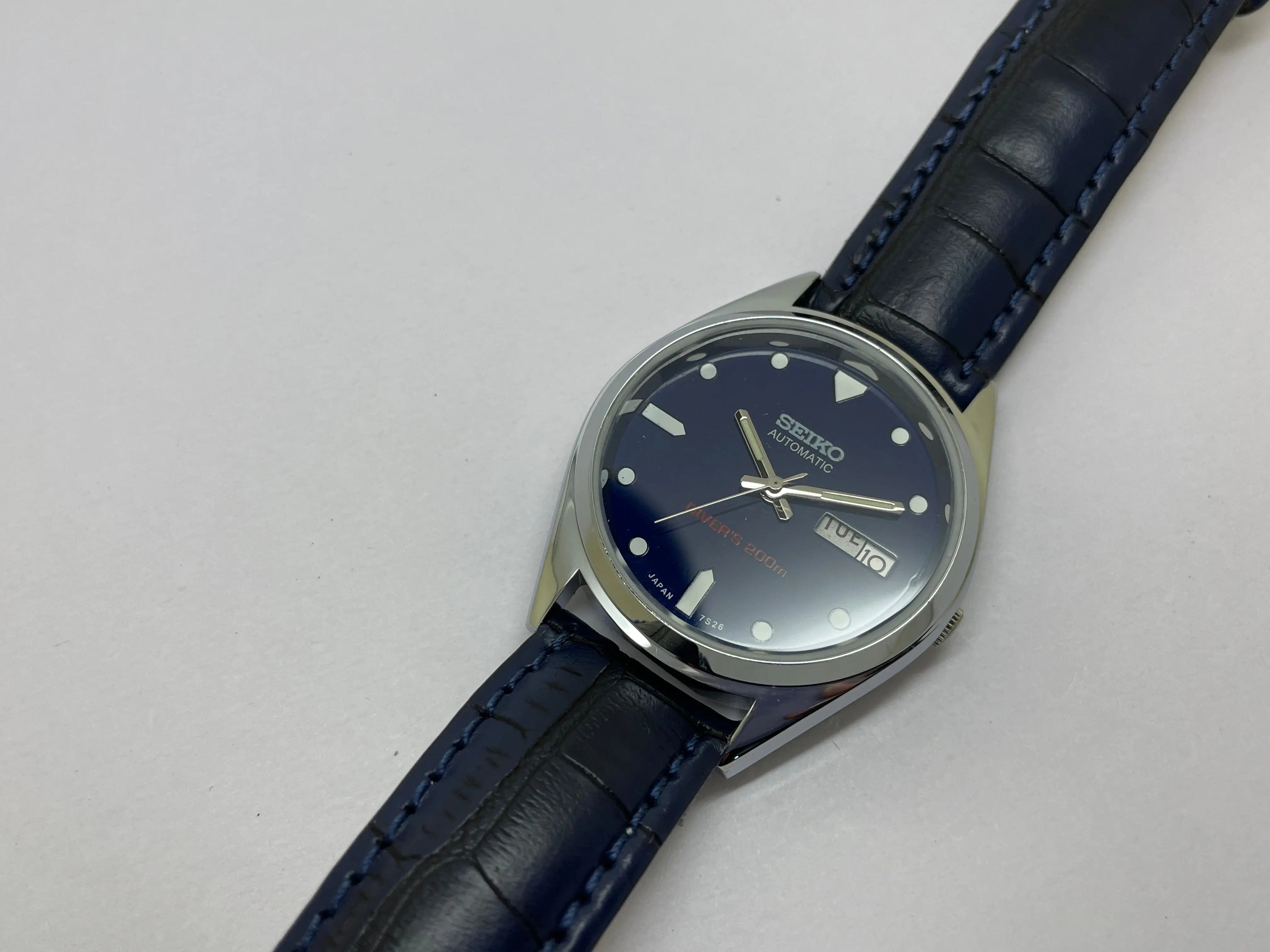Seiko 5 Black Dial Automatic Vintage Watch National Watches