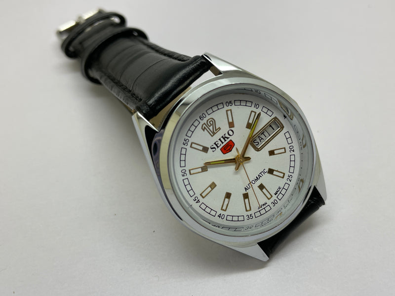 Seiko 5 Black Dial Automatic Vintage Watch