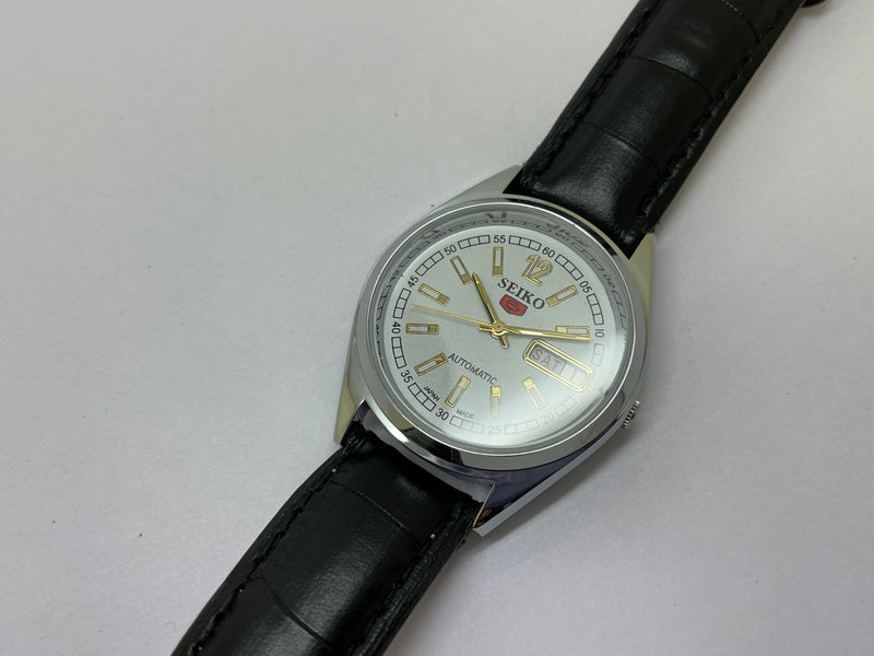 Seiko 5 Black Dial Automatic Vintage Watch