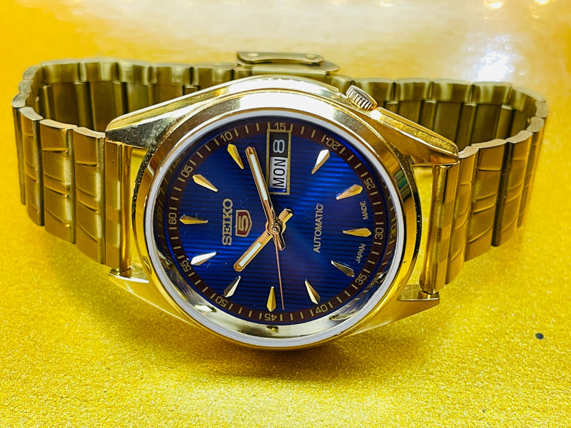 Seiko 5 Black Dial Automatic Vintage Watch