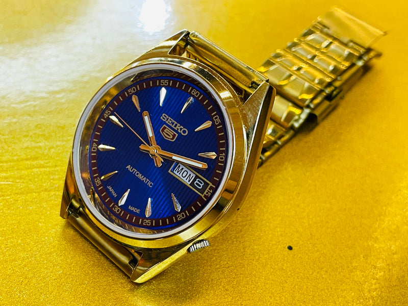 Seiko 5 Black Dial Automatic Vintage Watch