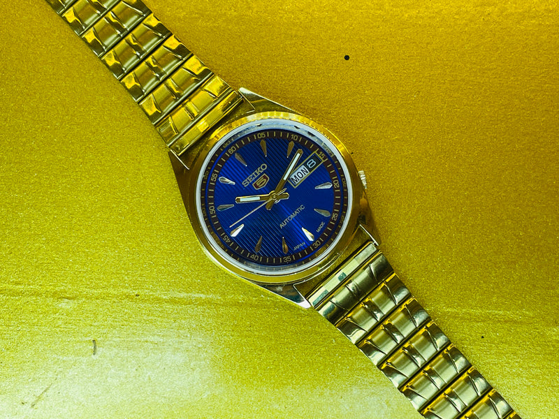Seiko 5 Black Dial Automatic Vintage Watch