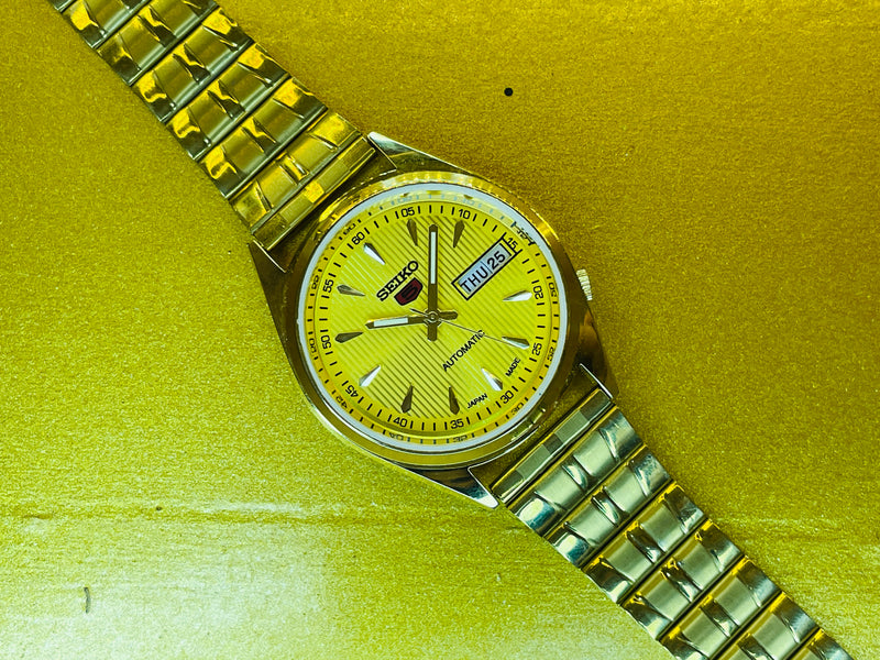 Seiko 5 Black Dial Automatic Vintage Watch