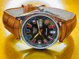 VINTAGE REFURBISHED SEIKO 5 AUTOMATIC JAPAN MENS DAY DATE WATCH