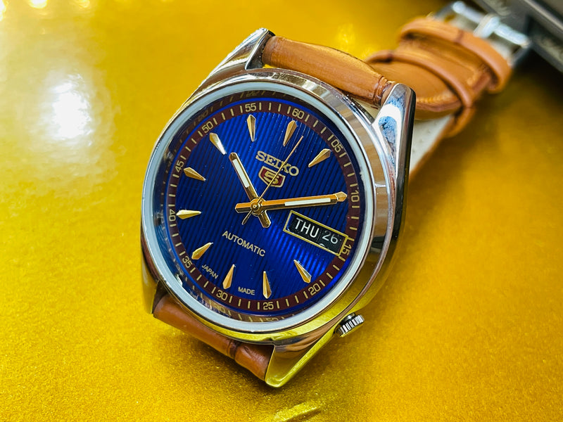 Seiko 5 Black Dial Automatic Vintage Watch