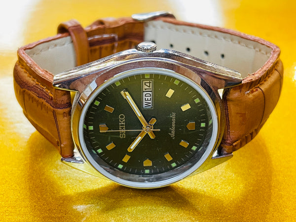 Seiko 5 Black Dial Automatic Vintage Watch
