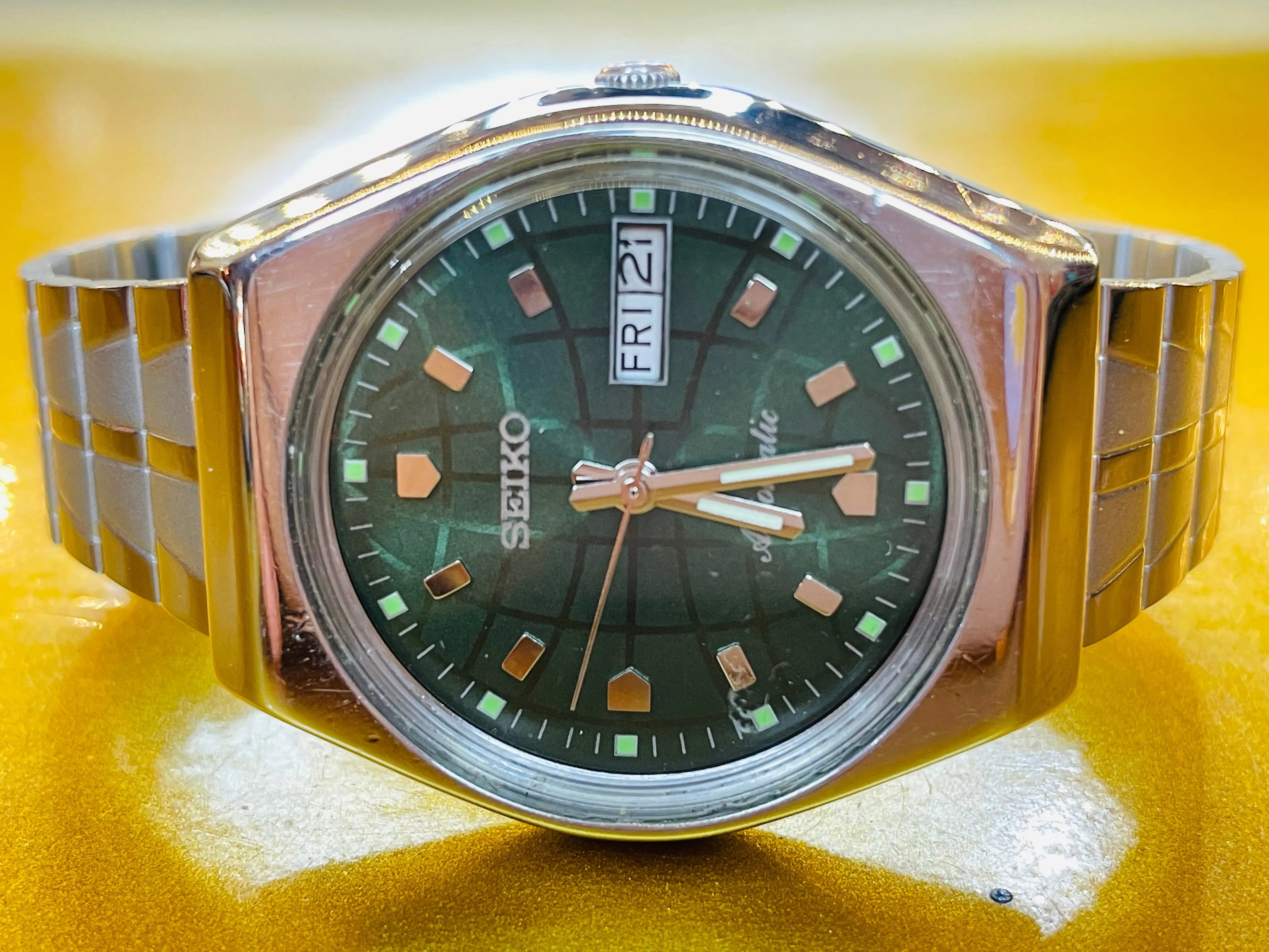 Seiko 5 Black Dial Automatic Vintage Watch - National Watches