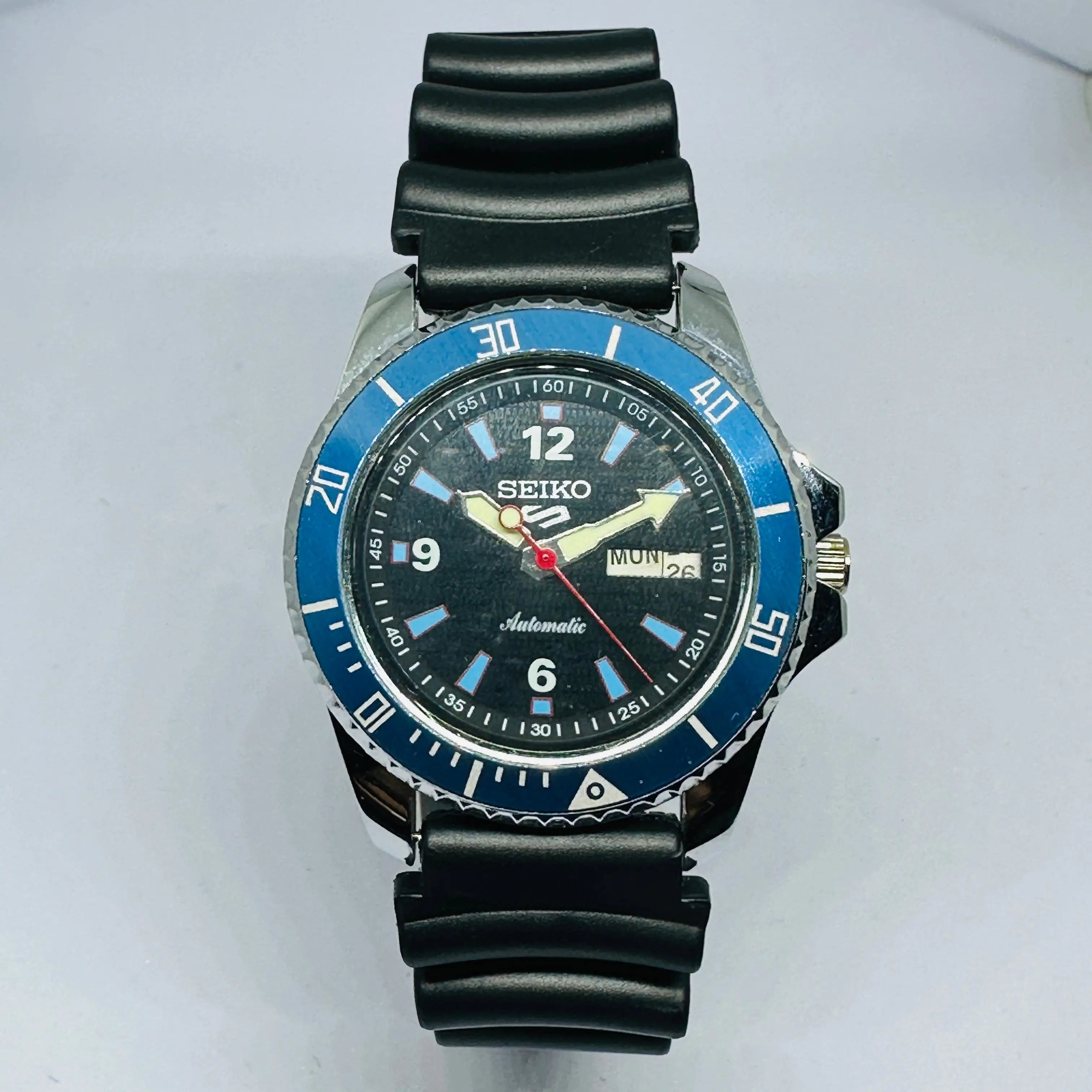 Seiko 5 Sports Automatic Watch – Refurbished Vintage | Japan-Made Men’s Timepiece National Watches