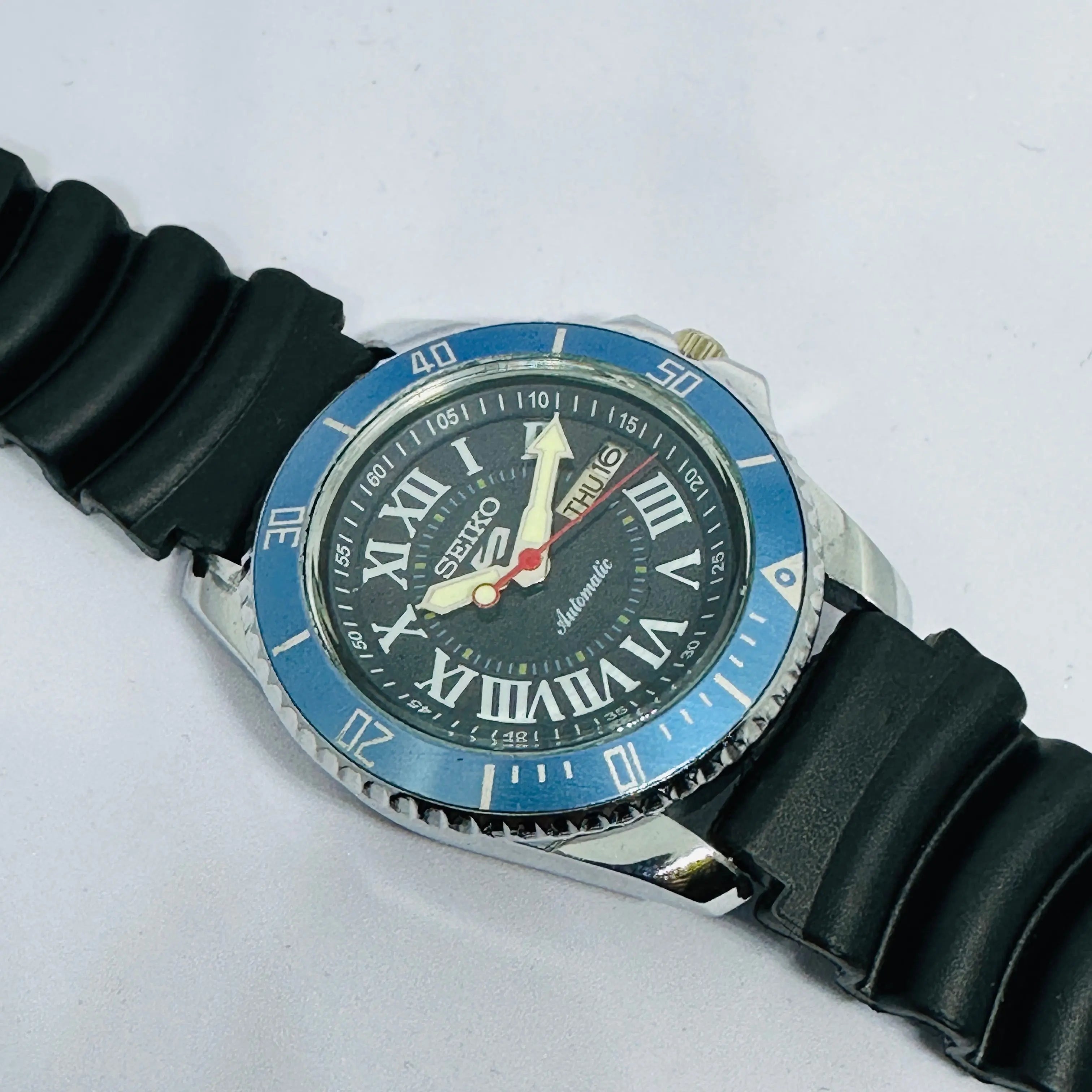 Seiko 5 Sports Automatic Watch – Refurbished Vintage | Japan-Made Men’s Timepiece National Watches