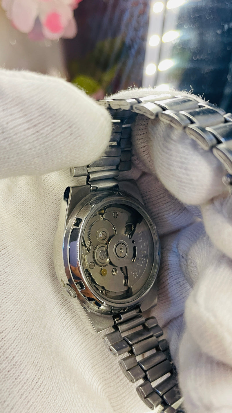 Seiko 5 Automatic Black Dial Transparent Back – Original Japan 17 Jewels