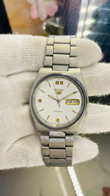 Seiko 5 Automatic Maroon Dial Transparent Back – Classic Vintage Style