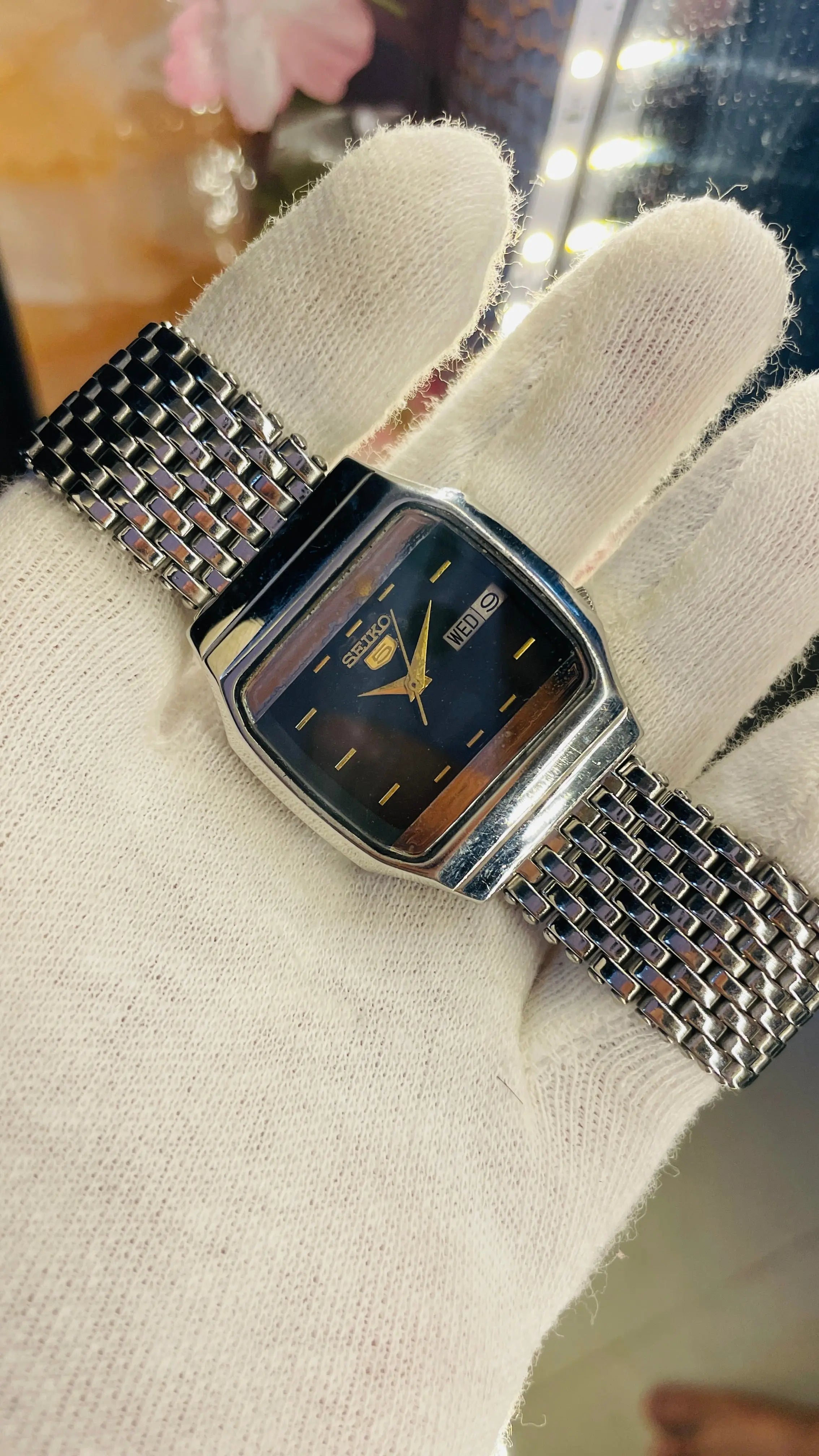 Seiko 5 Automatic Black Dial Transparent Back – Japan 17 Jewels Refined Edition National Watches