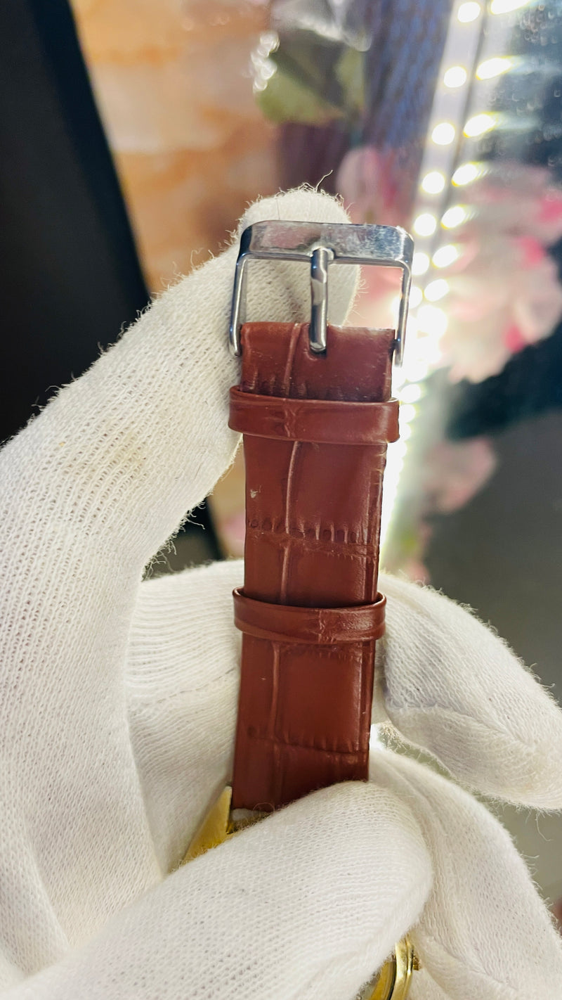 Vintage Orient Crystal 21 Jewels Automatic Watch | Gold Case | Classic Men’s Timepiece (Refurbished)